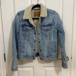 Levi's Light Blue Sherpa-Lined Jacket